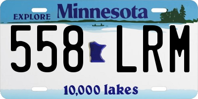 MN license plate 558LRM