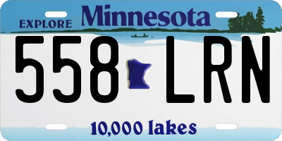 MN license plate 558LRN