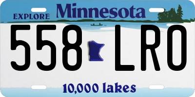 MN license plate 558LRO