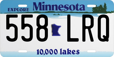 MN license plate 558LRQ