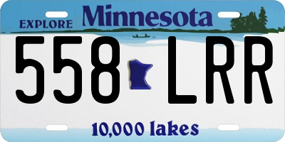 MN license plate 558LRR
