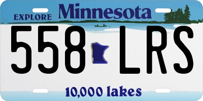 MN license plate 558LRS