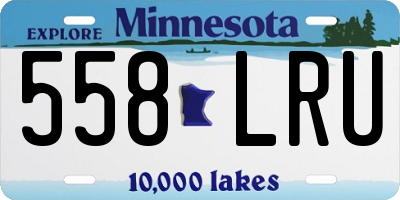 MN license plate 558LRU