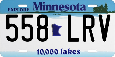 MN license plate 558LRV