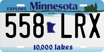 MN license plate 558LRX