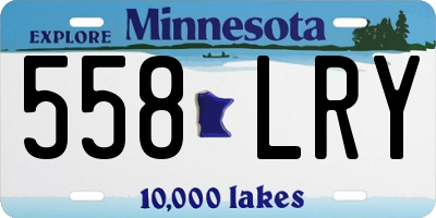 MN license plate 558LRY