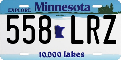 MN license plate 558LRZ