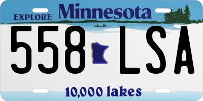 MN license plate 558LSA