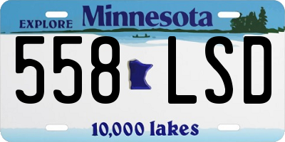 MN license plate 558LSD