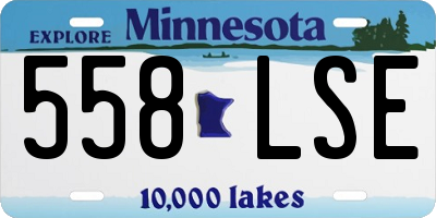 MN license plate 558LSE