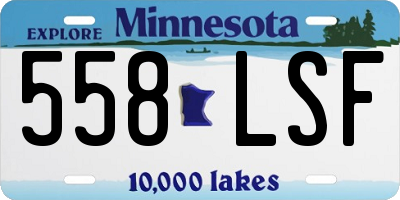 MN license plate 558LSF