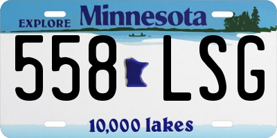 MN license plate 558LSG