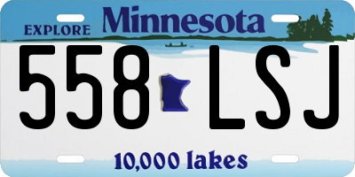 MN license plate 558LSJ