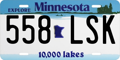 MN license plate 558LSK