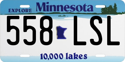 MN license plate 558LSL