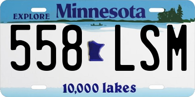 MN license plate 558LSM