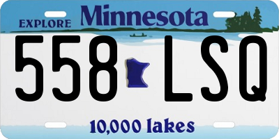 MN license plate 558LSQ