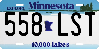 MN license plate 558LST
