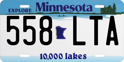 MN license plate 558LTA