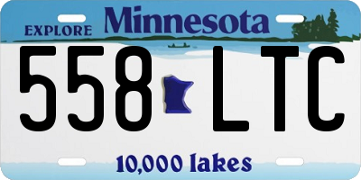 MN license plate 558LTC