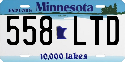 MN license plate 558LTD