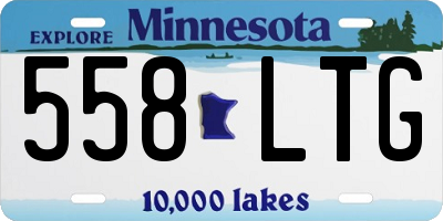 MN license plate 558LTG