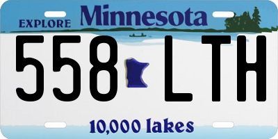 MN license plate 558LTH