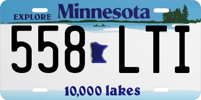 MN license plate 558LTI