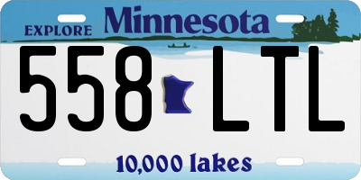 MN license plate 558LTL