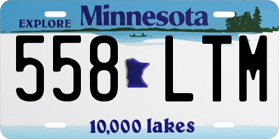 MN license plate 558LTM