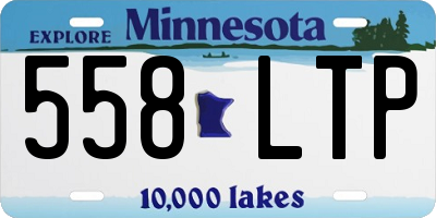 MN license plate 558LTP