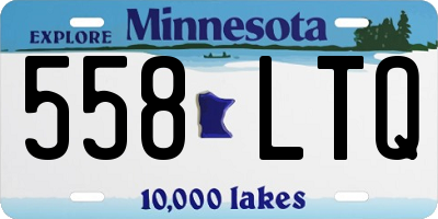 MN license plate 558LTQ