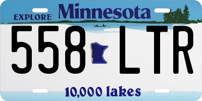 MN license plate 558LTR