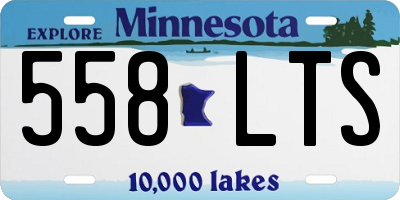 MN license plate 558LTS