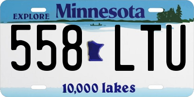 MN license plate 558LTU