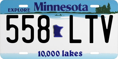 MN license plate 558LTV