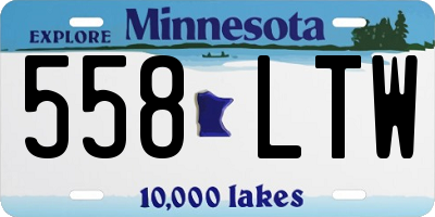 MN license plate 558LTW