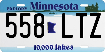 MN license plate 558LTZ
