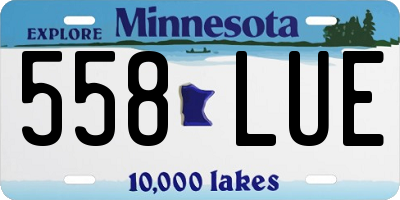 MN license plate 558LUE