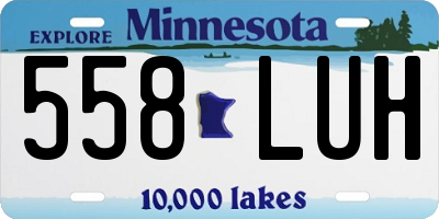 MN license plate 558LUH