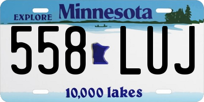 MN license plate 558LUJ