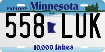 MN license plate 558LUK