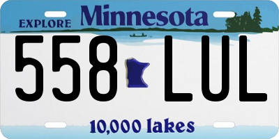MN license plate 558LUL