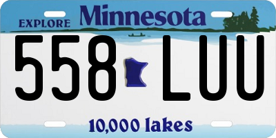 MN license plate 558LUU