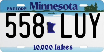 MN license plate 558LUY