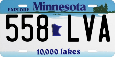 MN license plate 558LVA