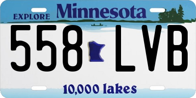 MN license plate 558LVB