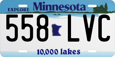 MN license plate 558LVC