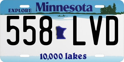 MN license plate 558LVD