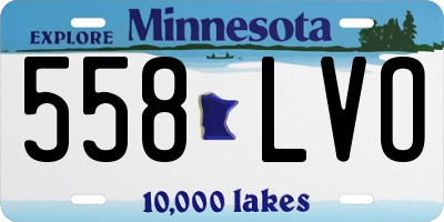 MN license plate 558LVO